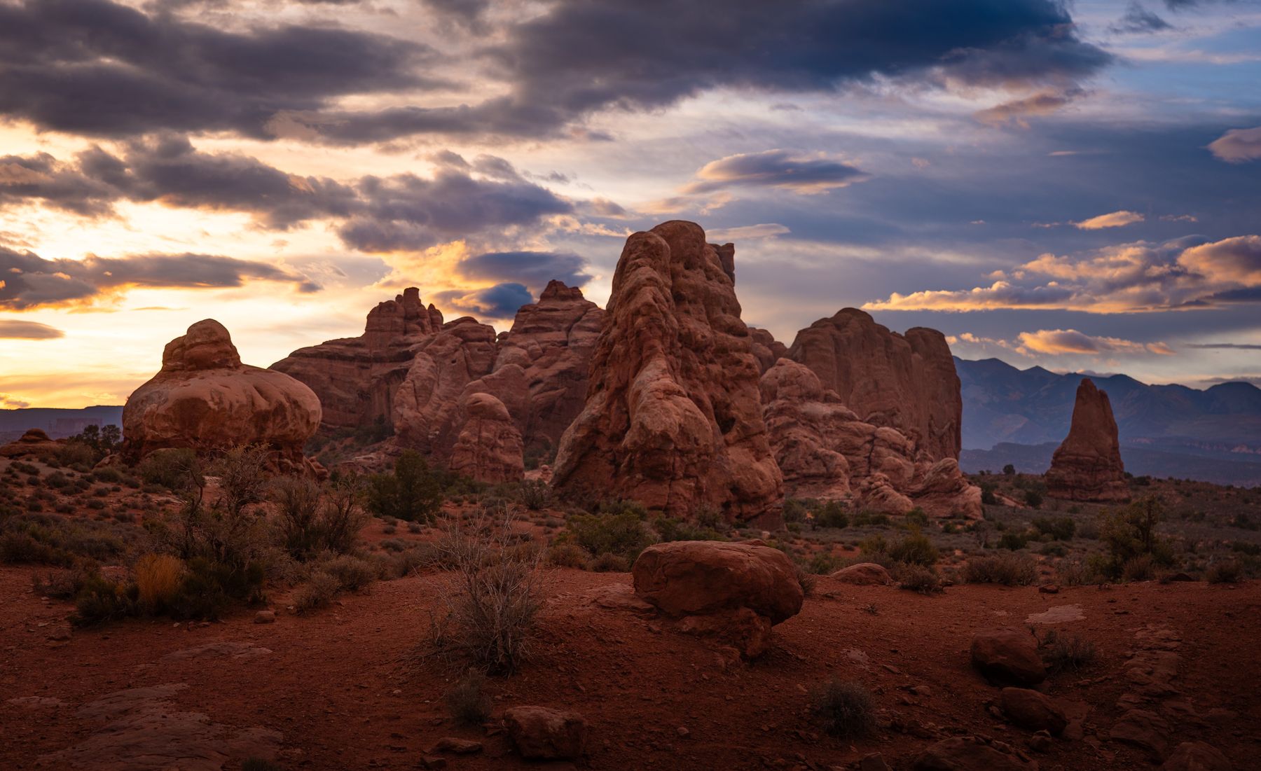 Sunrise Over Desert Rock Formations
